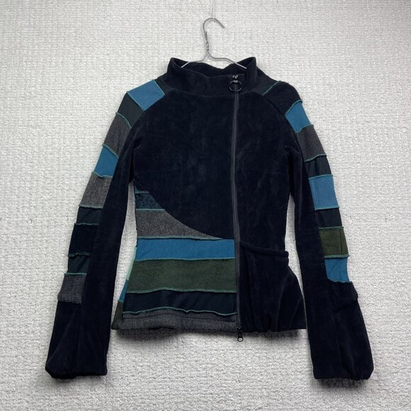 Y2K Myco Anna Jacket Women Size 1 Wool / Corduroy Patchwork Boho Artsy Hippie - Picture 1 of 15